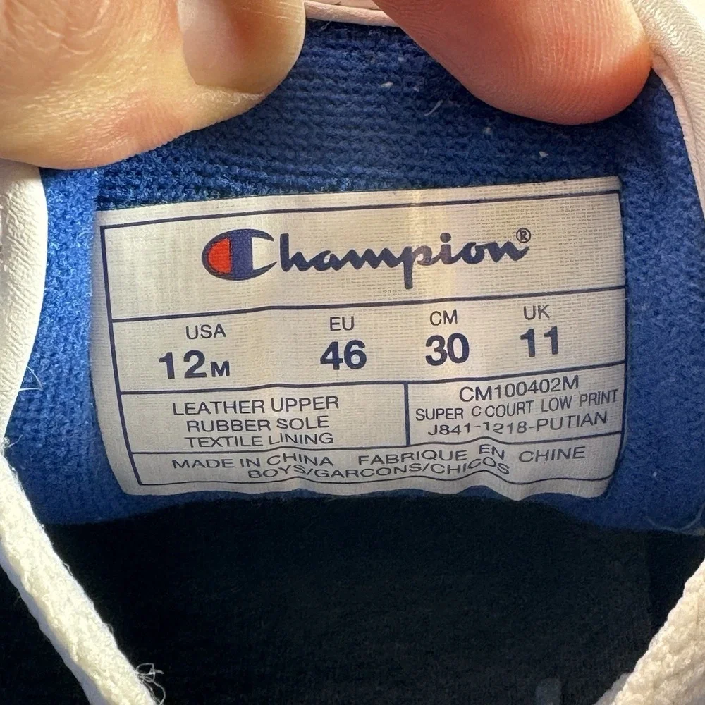 Champion Super C Court Low Print White Shoes Logo Print Limited Men's‎ Size 12
